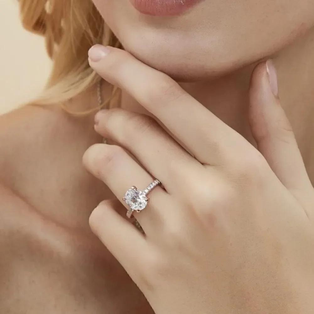 3 Carat Rose Gold Engagement Ring